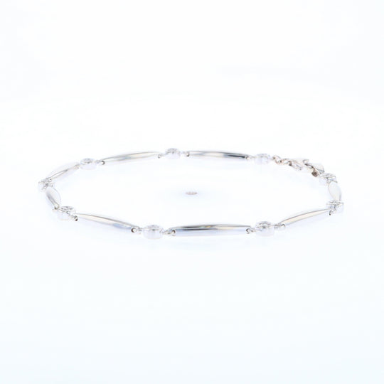 Elongated Link Diamond Bracelet