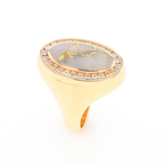 Gold Quartz Ring Lady’s