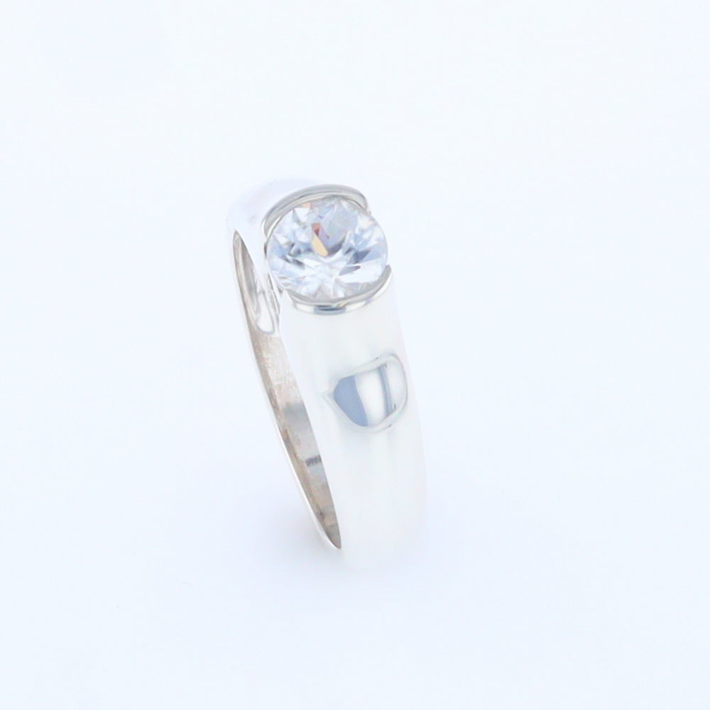 Cubic Zirconia Solitaire Ring