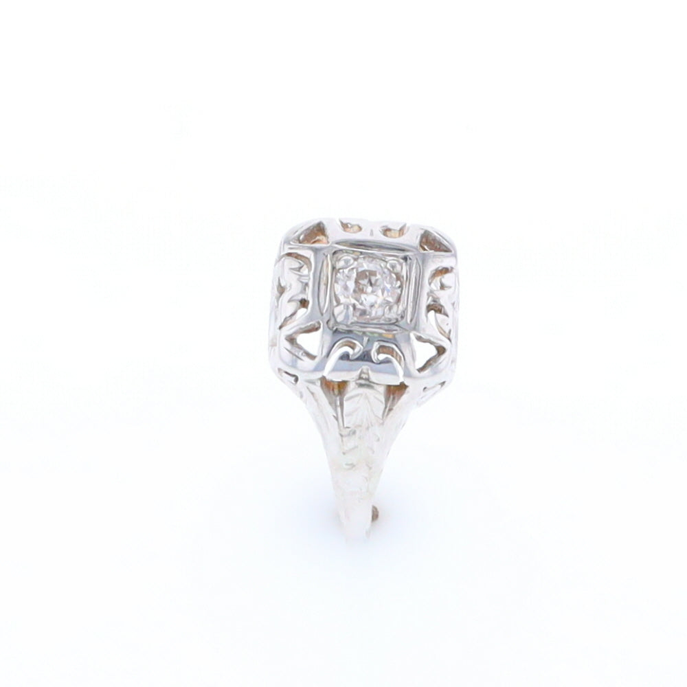 Vintage Square Top Diamond Ring