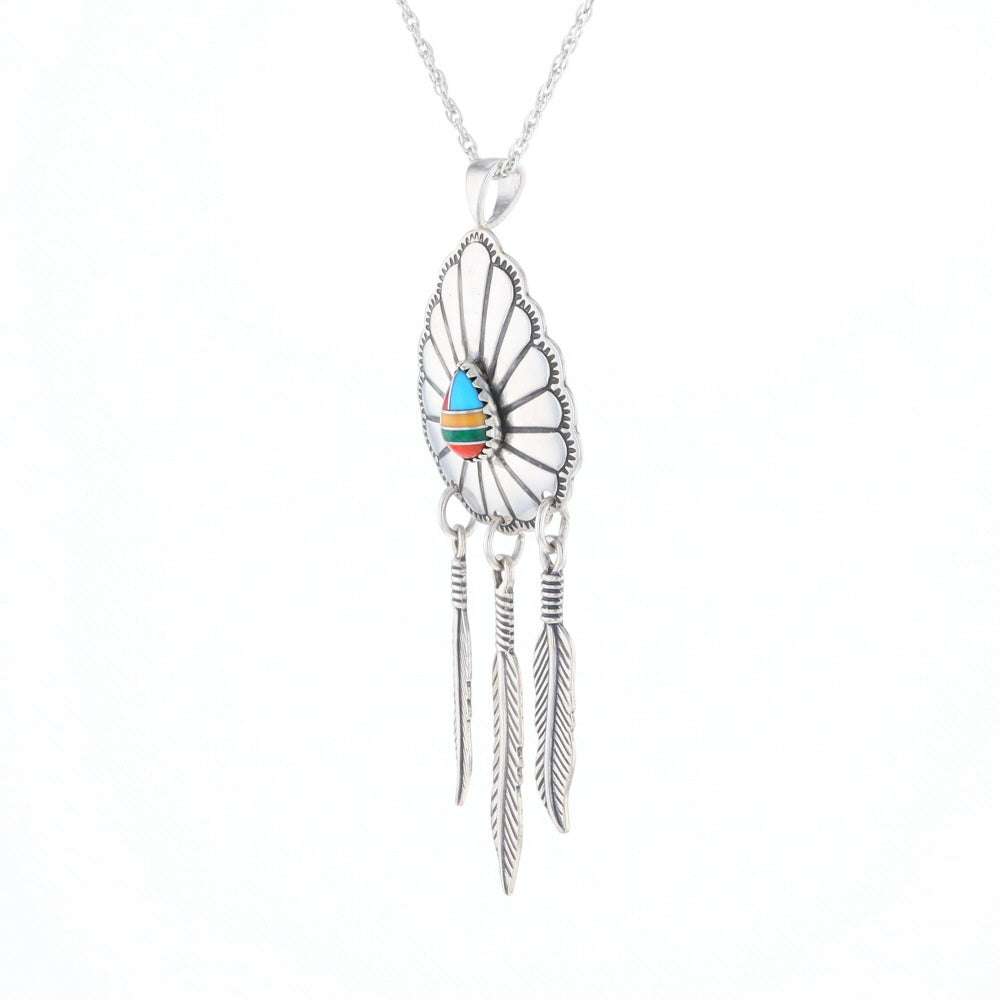 Native Feather Dangle Pendant