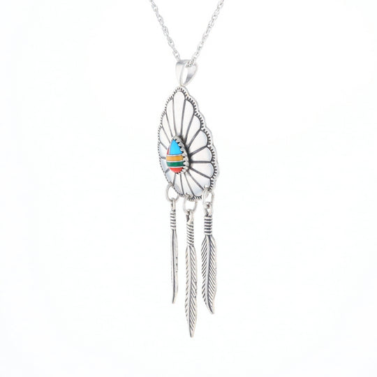 Native Feather Dangle Pendant