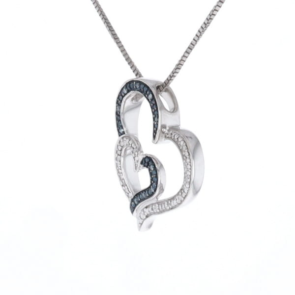 Double Heart Diamond Necklace
