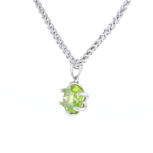 Solitaire Peridot Tulip Pendant