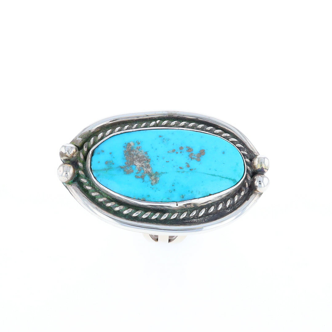 Long Oval Turquoise Ring