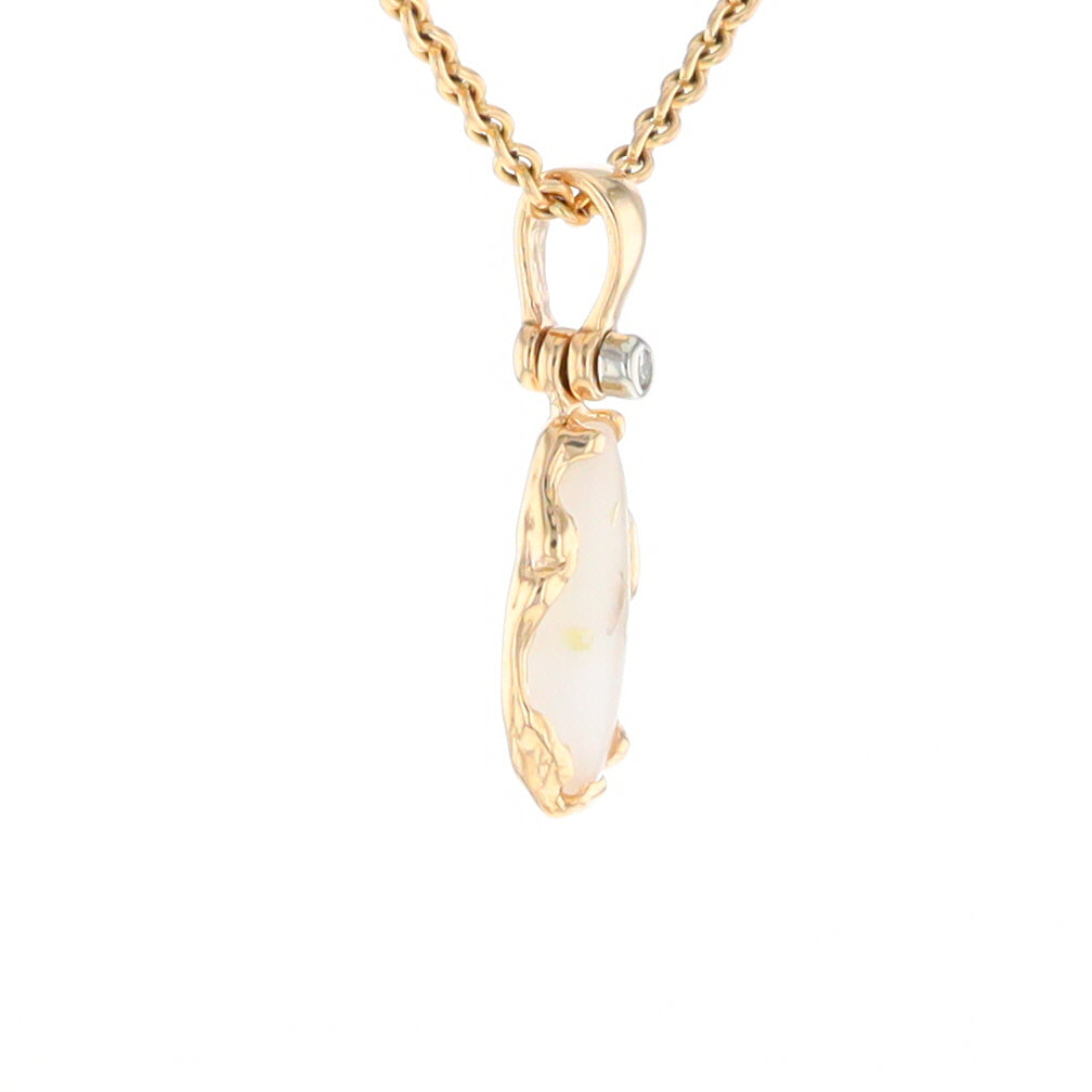 Gold Quartz Freeform Pendant (G2)