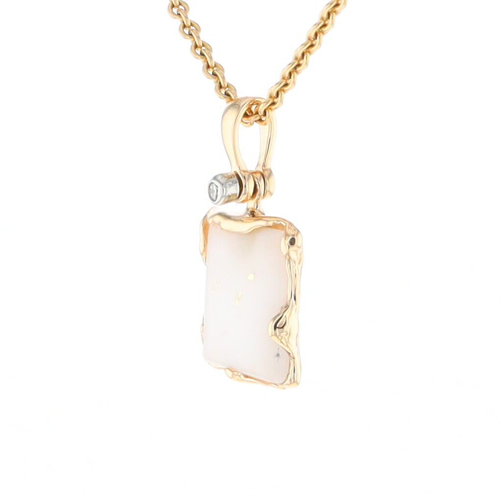 Gold Quartz Freeform Pendant (G2)