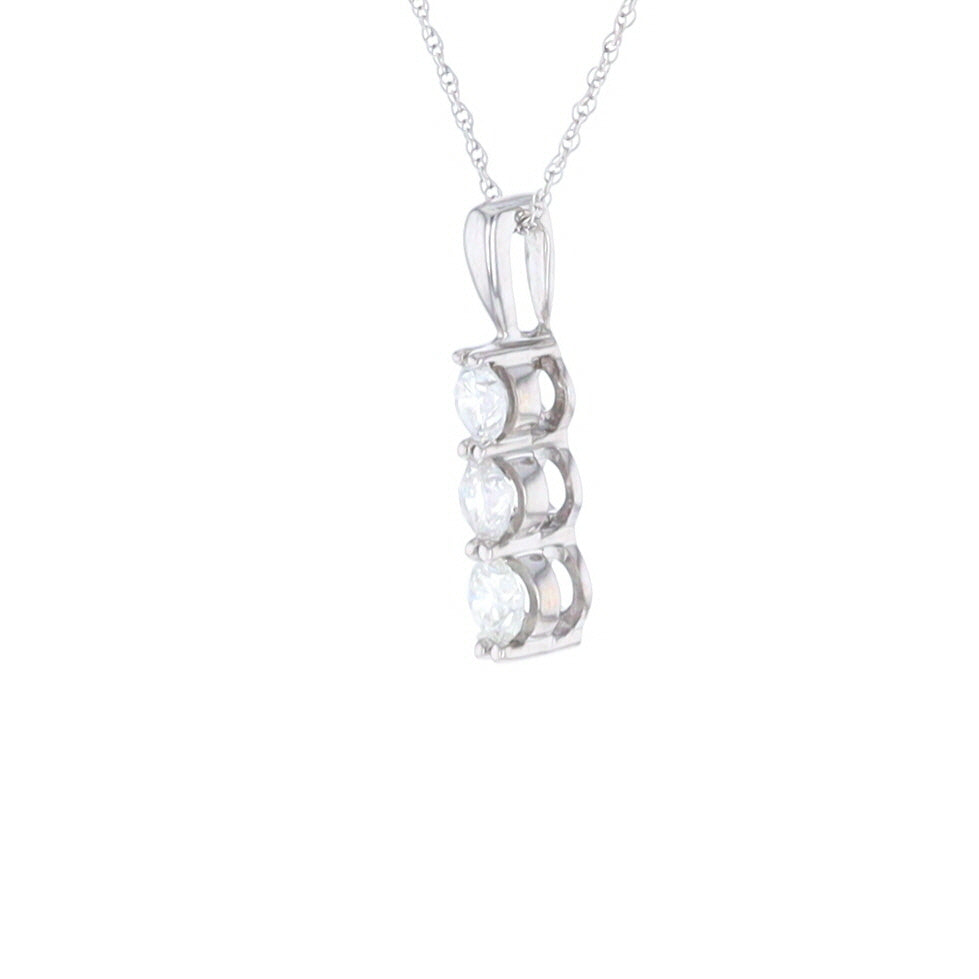 Three Diamond Drop Pendant