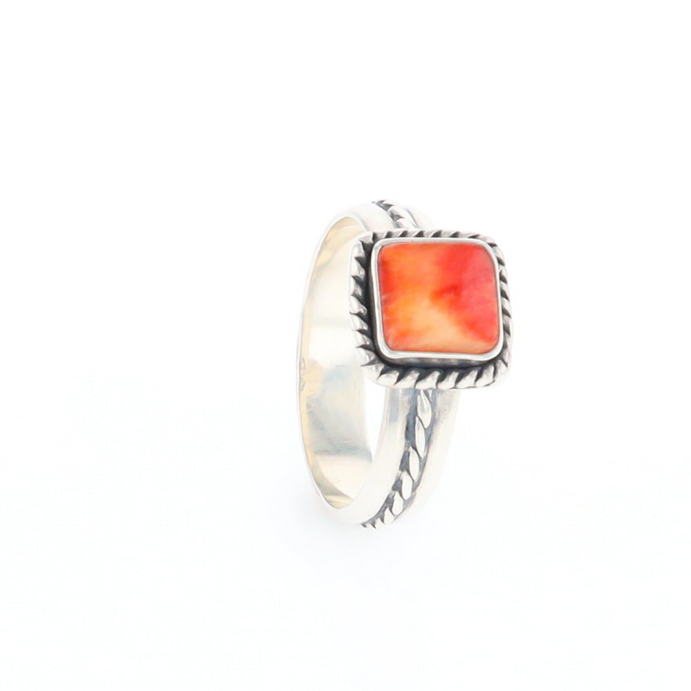 Braided Square Spiny Oyster Ring