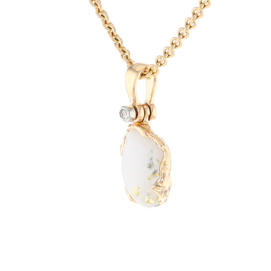 Gold Quartz Freeform Pendant (G2)