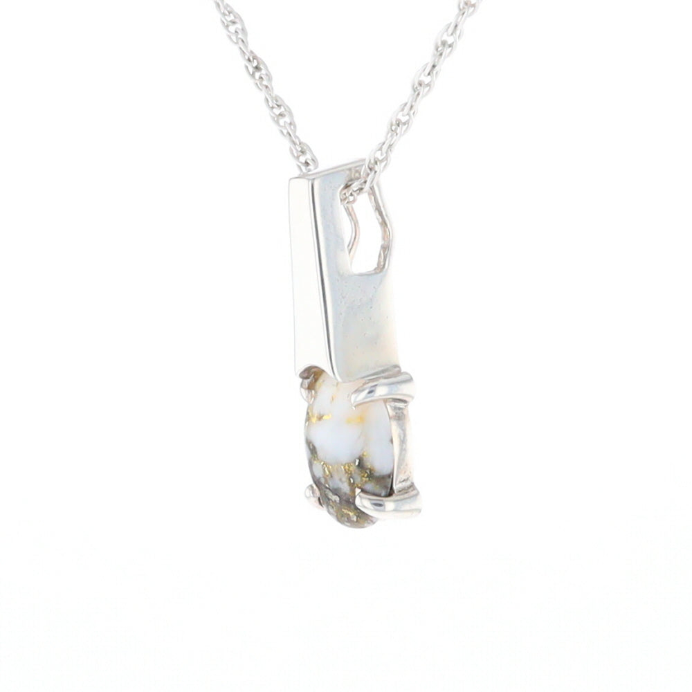 Gold Quartz Cabochon Pendant