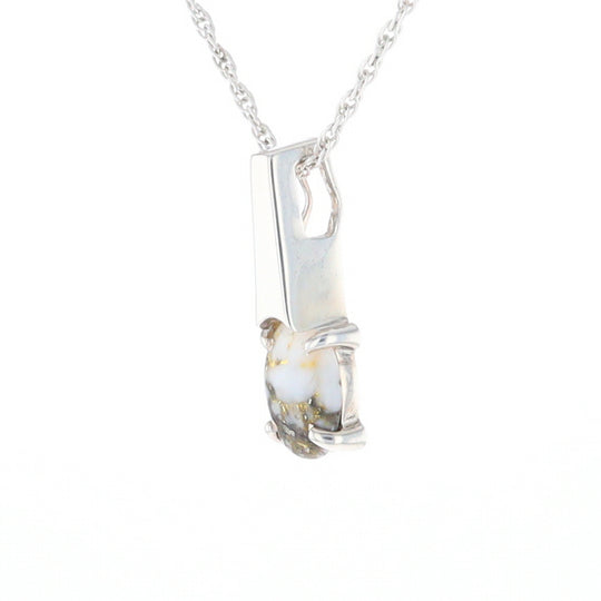 Gold Quartz Cabochon Pendant