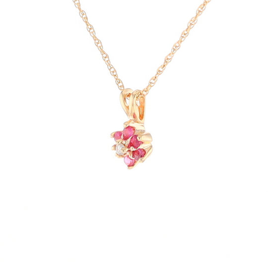 Ruby Flower Pendant