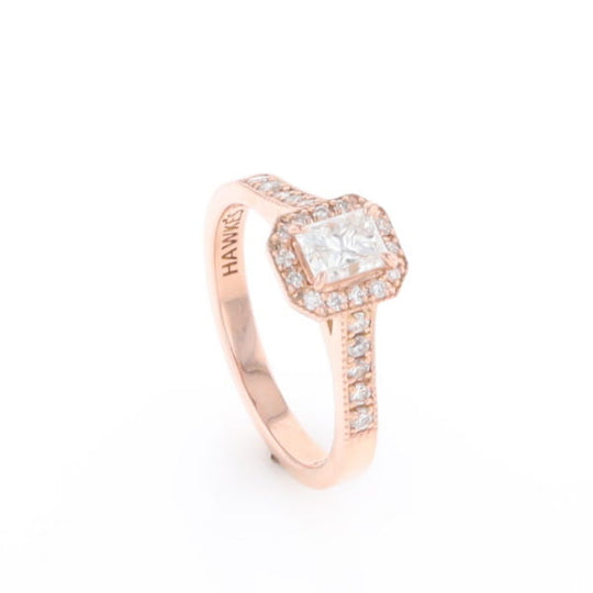 Princess Cut Diamond Halo Ring