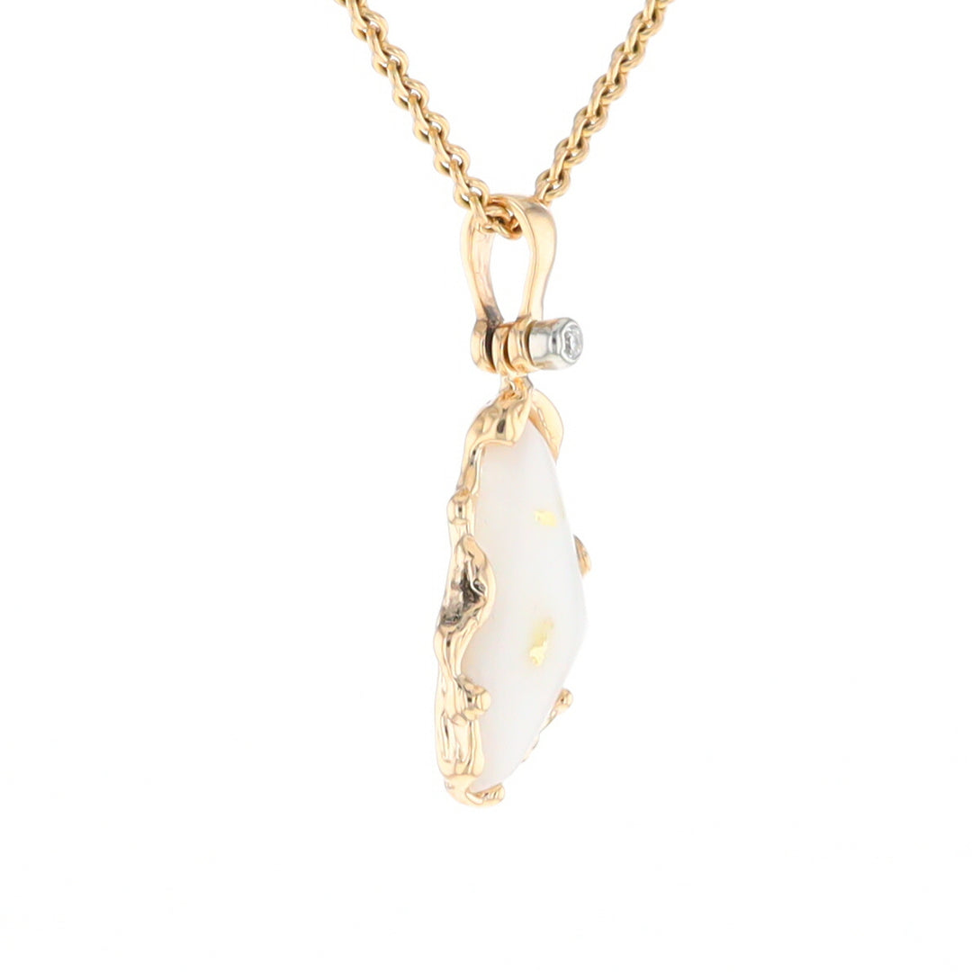 Gold Quartz Freeform Pendant (G2)