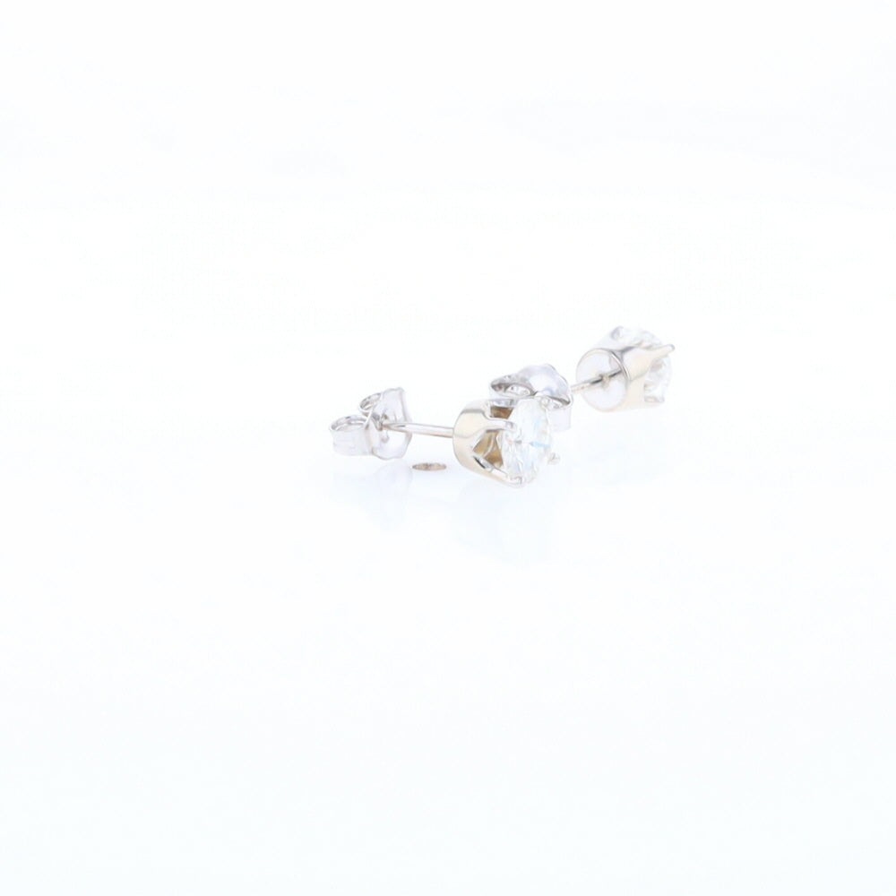 Moissanite Solitaire Stud Earrings