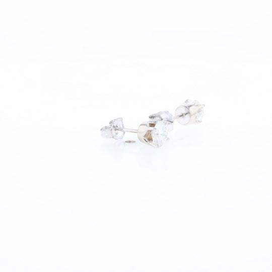 Moissanite Solitaire Stud Earrings