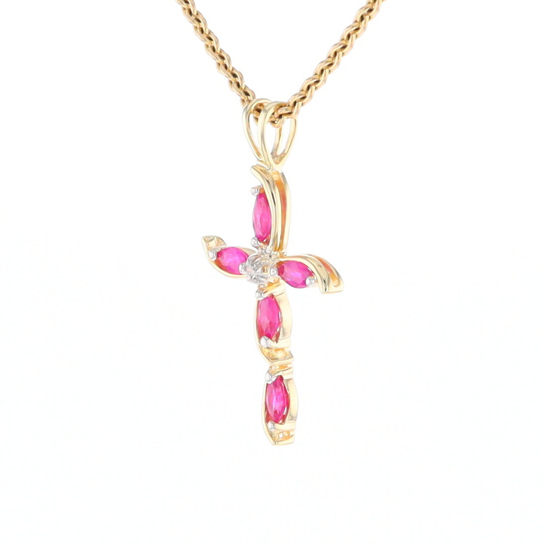 Marquise Ruby Cross