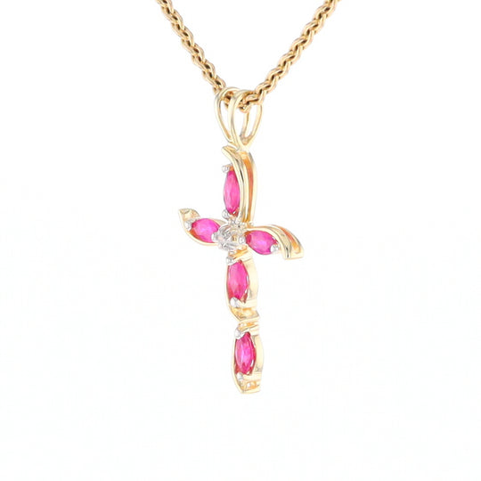 Marquise Ruby Cross