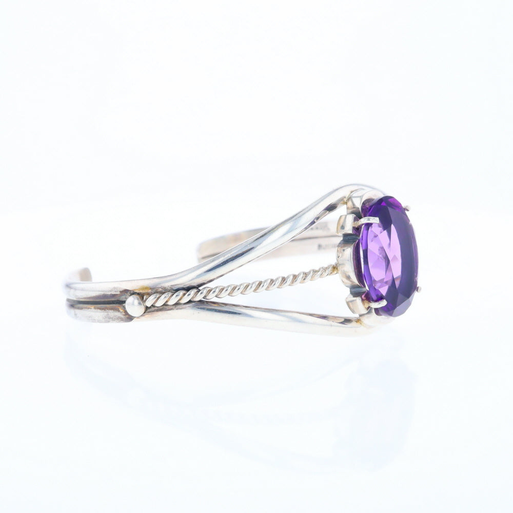 Twisted Amethyst Cuff Bracelet