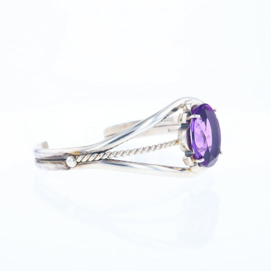 Twisted Amethyst Cuff Bracelet