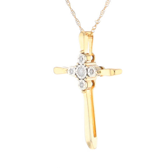 Illusion Cluster Cross Necklace