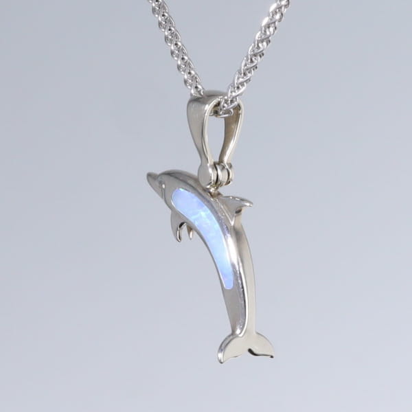 Opal Pendant Inlaid Sea Life Dolphin