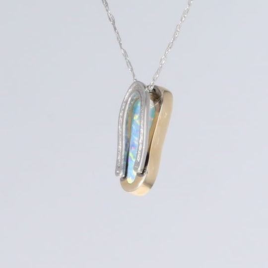 Opal Pendant Inlaid Single Sandal Design