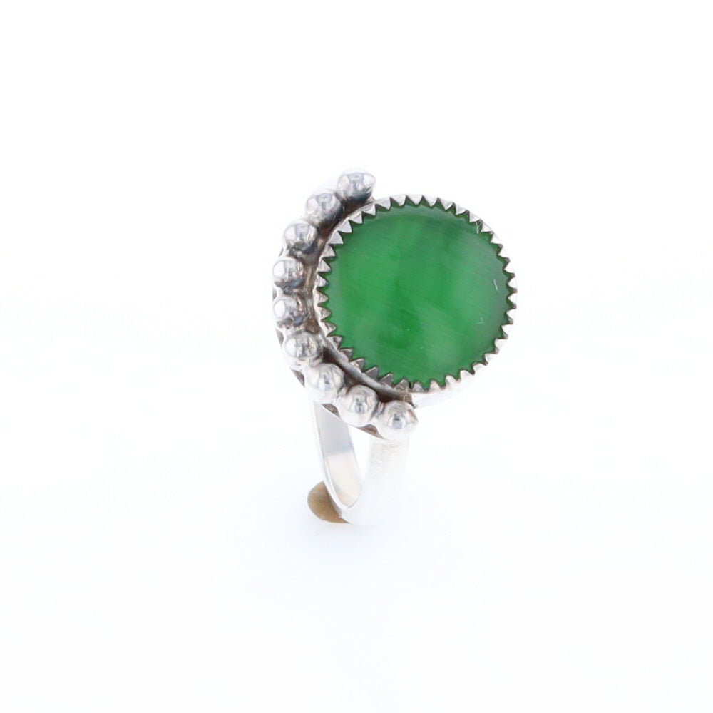 Green Glass Beaded Ring