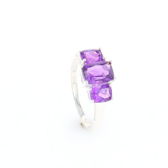 3-Stone Amethyst Ring