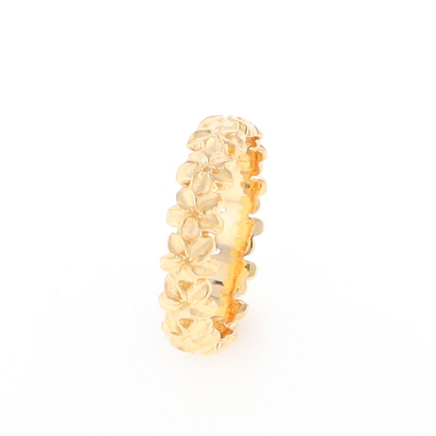 Gold Flower Eternity Ring