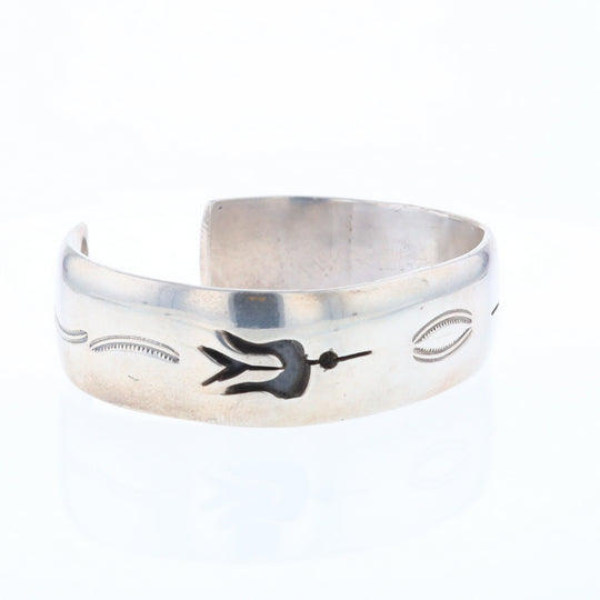 Native Silver Bird Cuff Bracelet