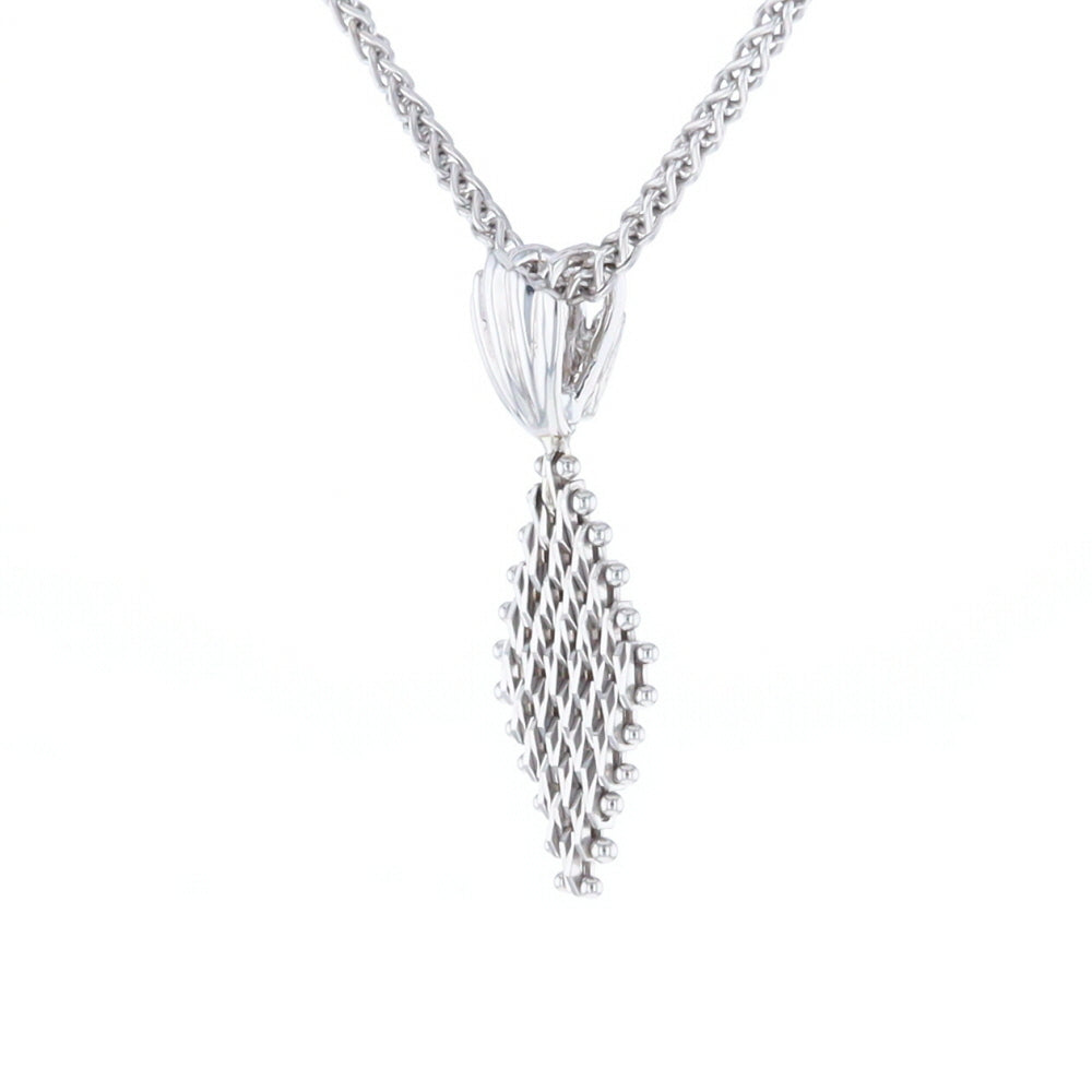 Woven White Gold Pendant