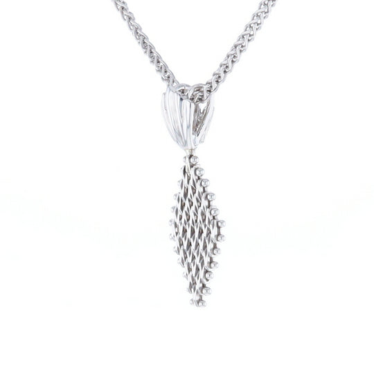 Woven White Gold Pendant