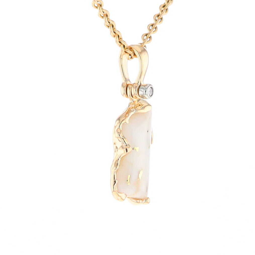 Gold Quartz Freeform Pendant  (G2)