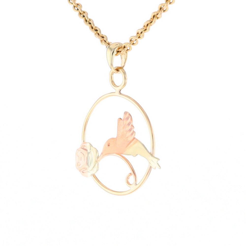 Hummingbird & Rose Pendant