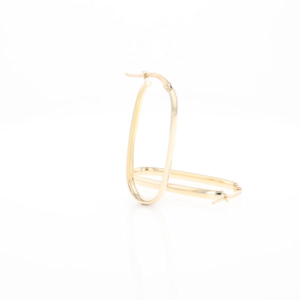 Flat Saddleback Hoop Earrings