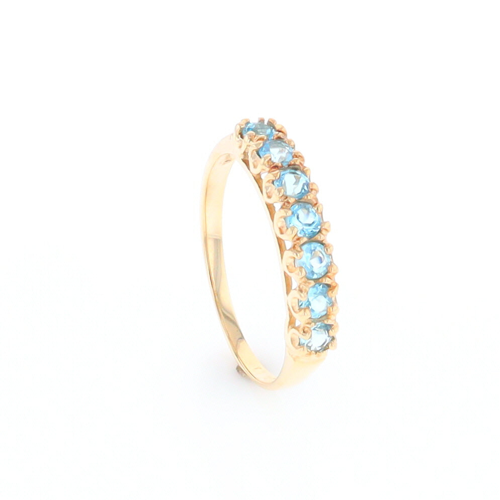 Round Blue Topaz Band