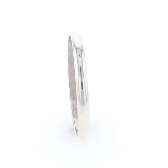 Men's Flat Silver Wedding Band