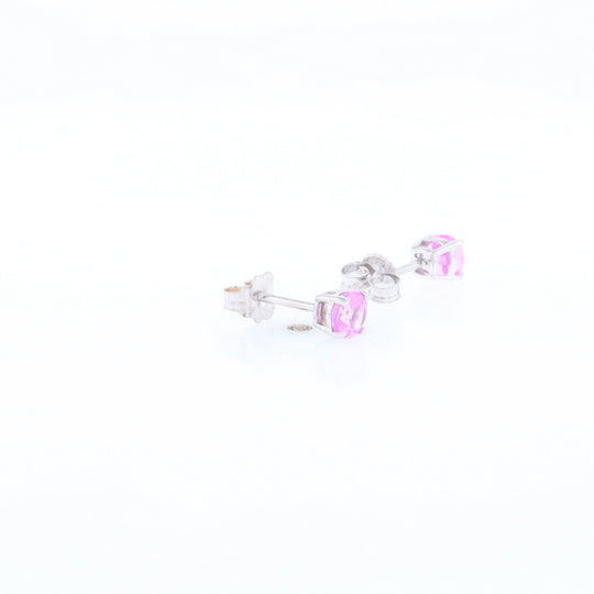 Pink Sapphire Stud Earrings