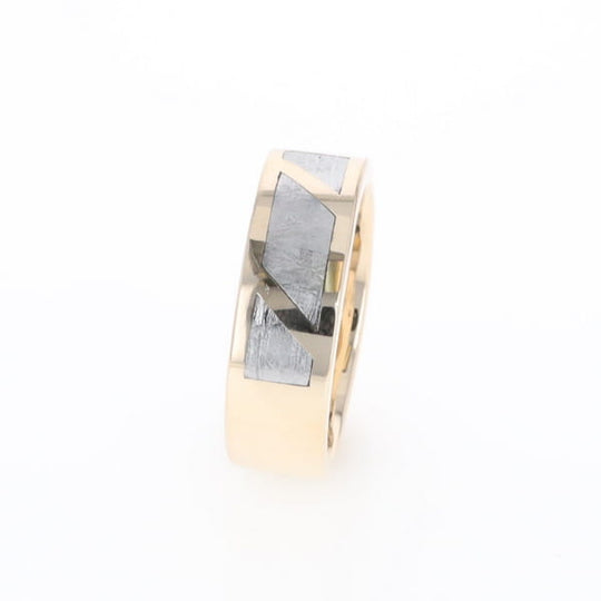 Meteorite Ring, 3 Section Inlaid Design