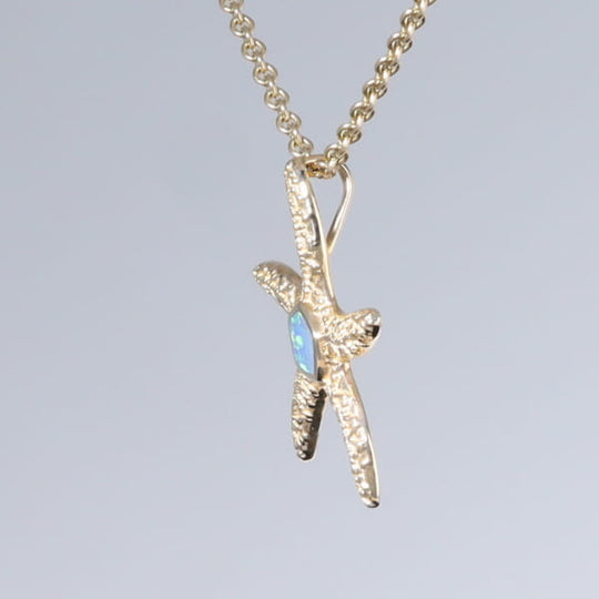 Opal Pendant Inlaid Realistic Star Fish Sea Life Design