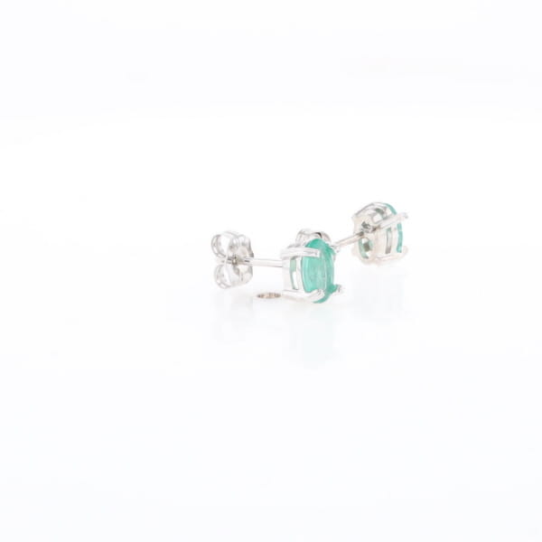 Oval Emerald Stud Earrings