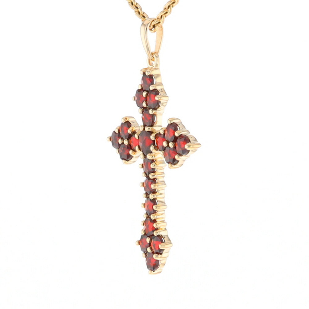 Vintage Garnet Cluster Cross