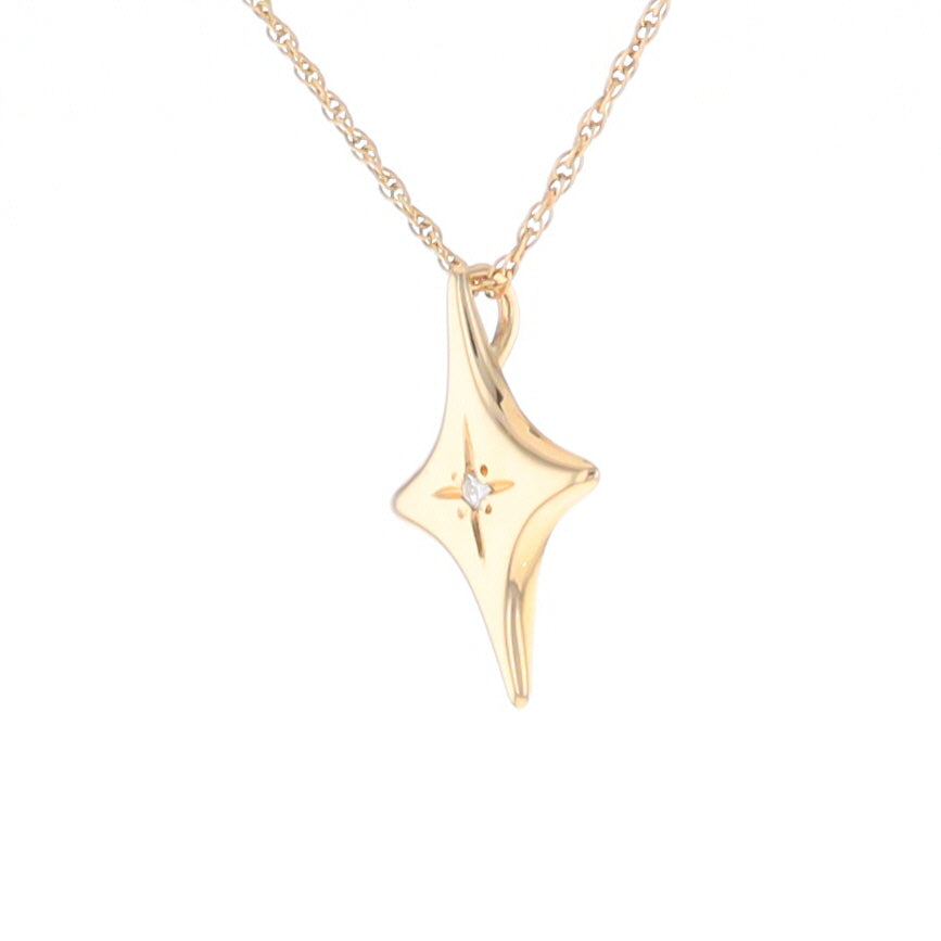 North Star Pendant Diamond Solitaire