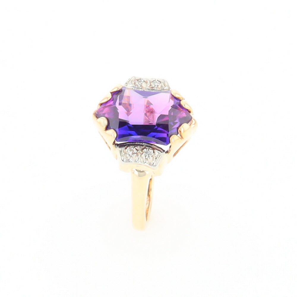 Vintage Hexagon Sapphire Ring