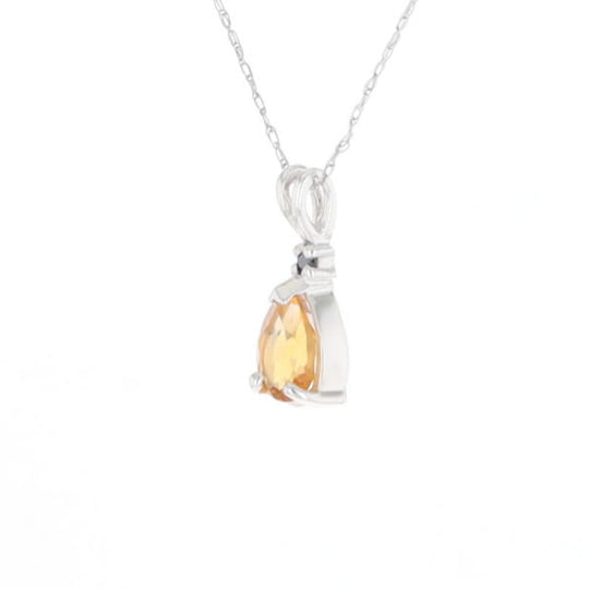 Citrine Pear Pendant