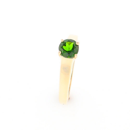 Chrome Diopside Solitaire Ring