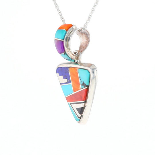 Triangle Native Inlaid Pendant