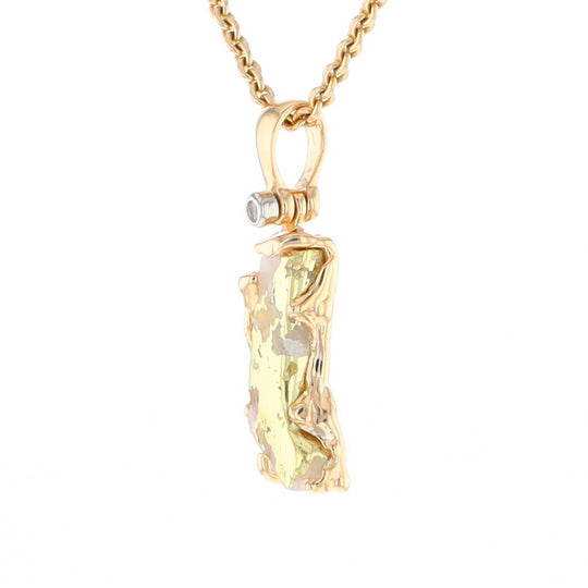 Gold Quartz Freeform Pendant (G2)